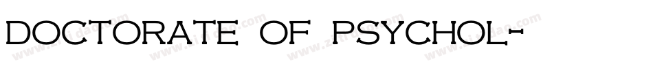 doctorate of psychol字体转换